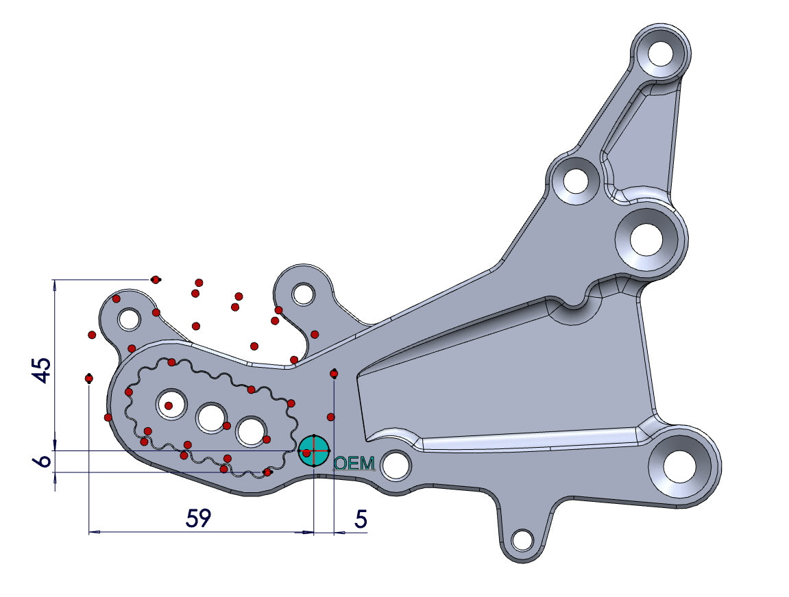 Fodhvilersæt - Fully adjustable rearset Aprilia RS 660 / Tuono 660 (2021-)