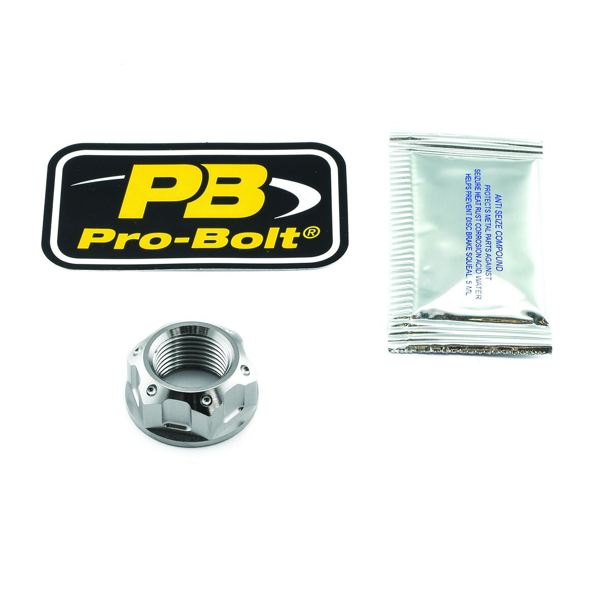 Titanium Flanged Axle Nut M22x(1.50mm) Rear Wheel Natural