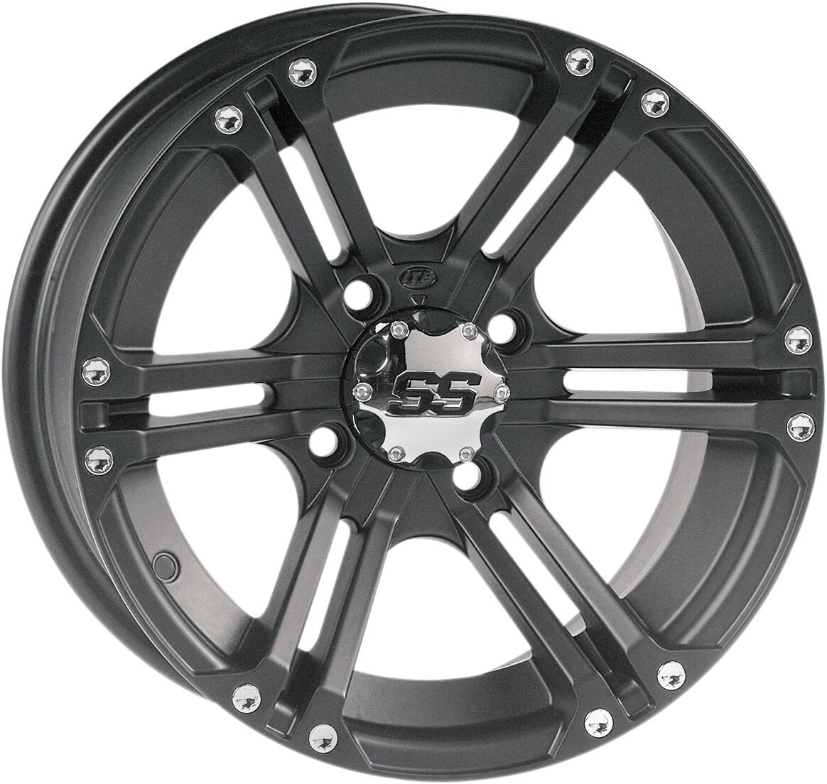 WHEEL SS ALLOY SS 212 MATTE BLACK FINISH 14x8 BOLT PATTERN 4/110 OFFSET 3+5