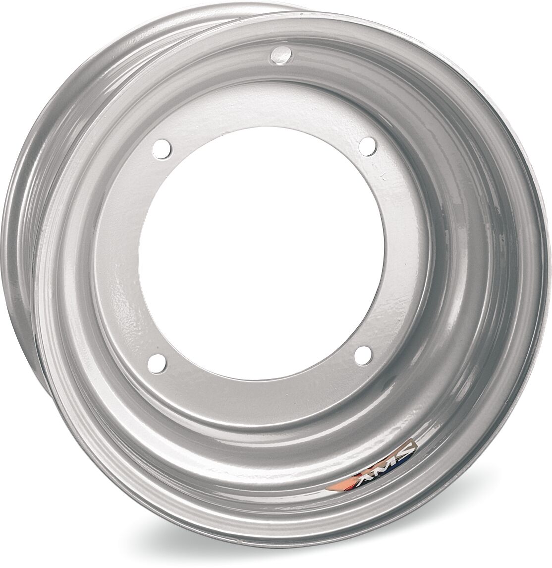 WHEEL STANDARD SPUN STEEL POWDER COATED 10x8 4/110 3+5 REAR SILVER