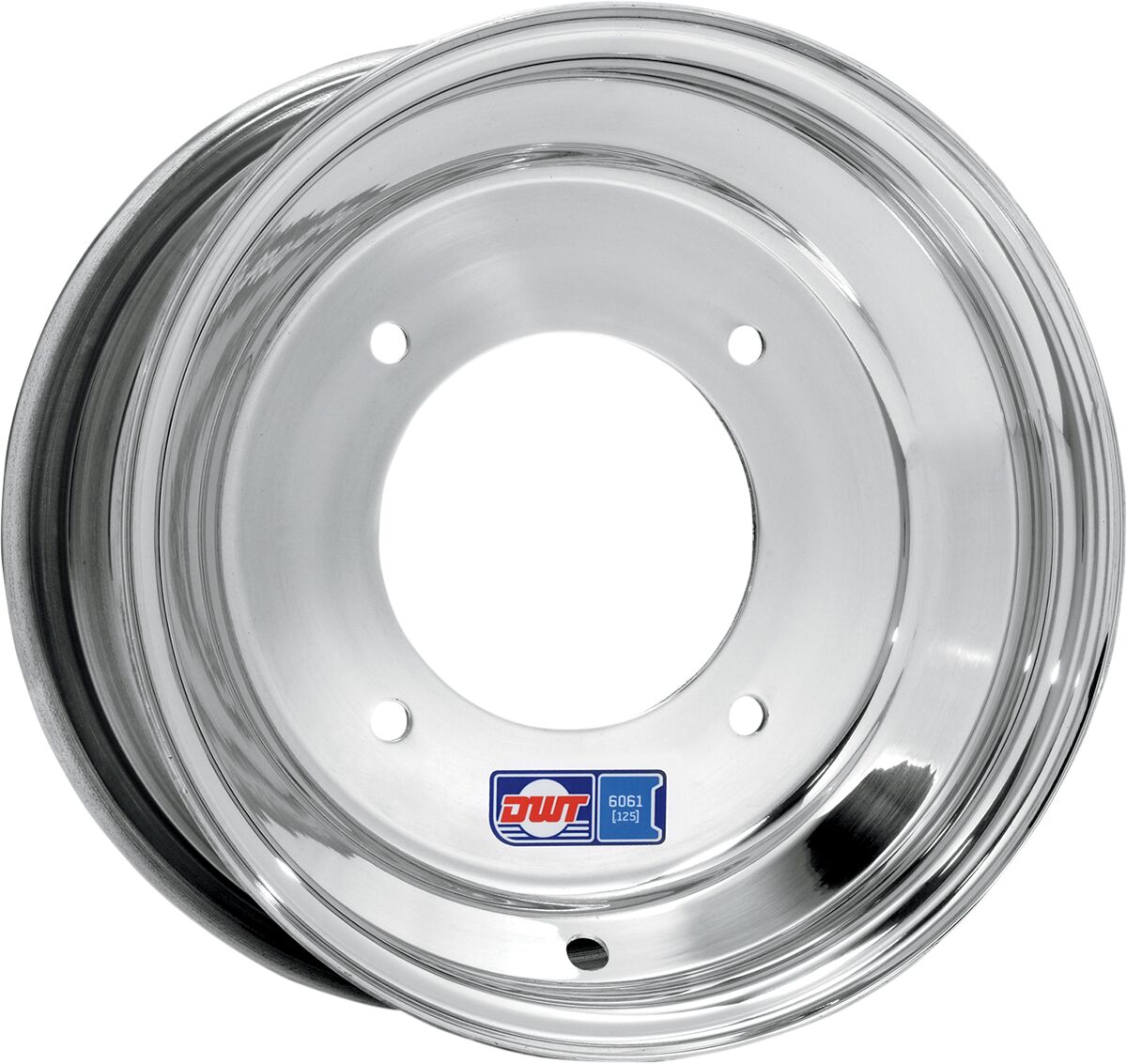 WHEEL REAR BLUE LABEL 8X7 4/115 3+4 SPUN ALUMINUM STANDARD-LIP POLISHED SILVER