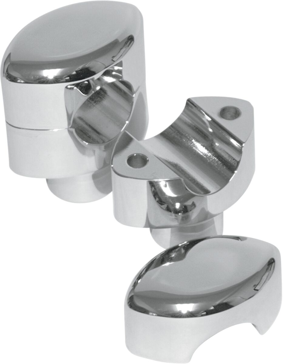 HEFTY RISERS SMOOTH FOR 1 1/4" HANDLEBARS 1.5" RISE CHROME UNIVERSAL