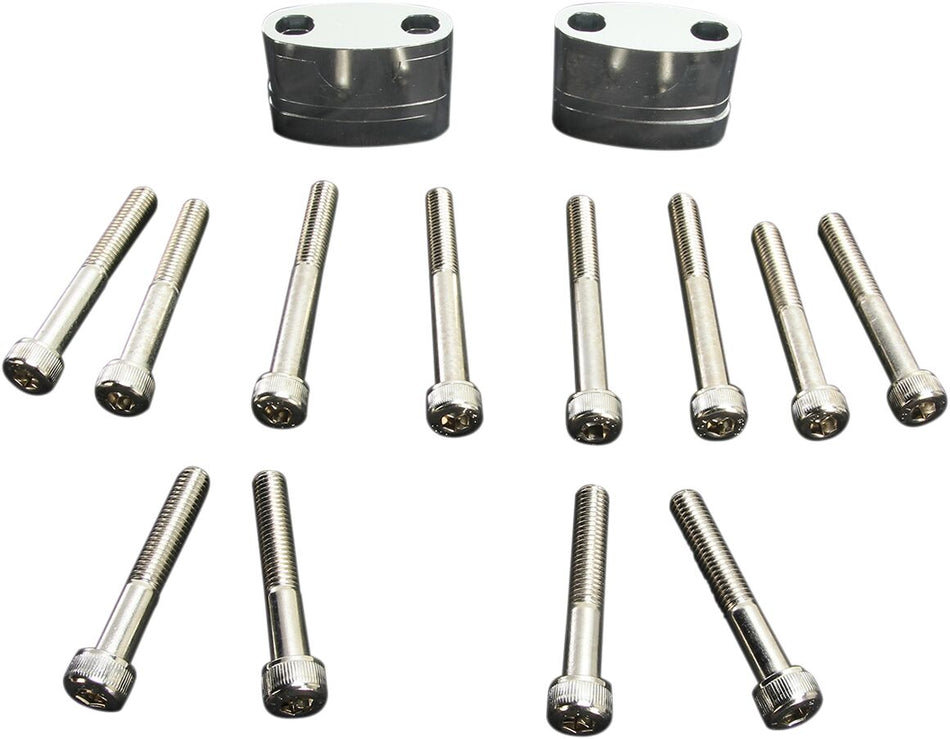 HANDLEBAR RISER KIT SILVER 7/8"