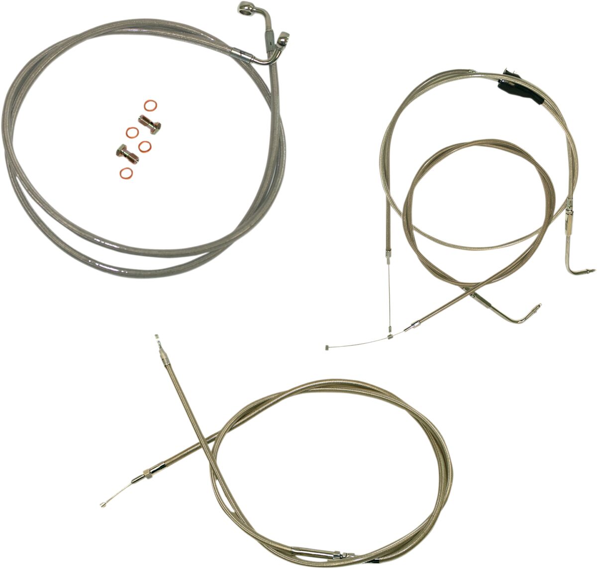 MINI APE BAR CABLE KIT STAINLESS STEEL FOR NON-ABS HD