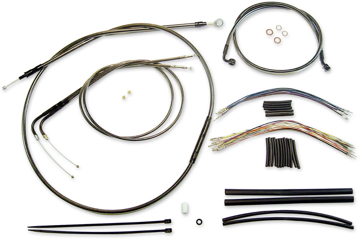 CONTROL CABLE KIT SOFTAIL CHROME BLACK