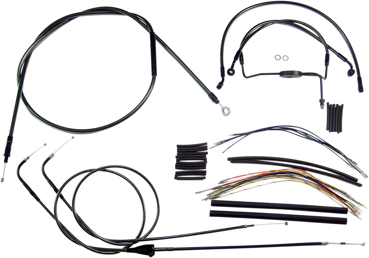CONTROL CABLE KIT TOURING CHROME BLACK