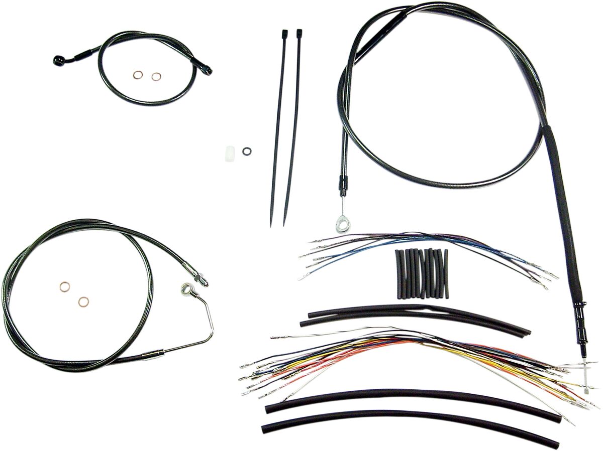CONTROL CABLE KIT TOURING CHROME BLACK