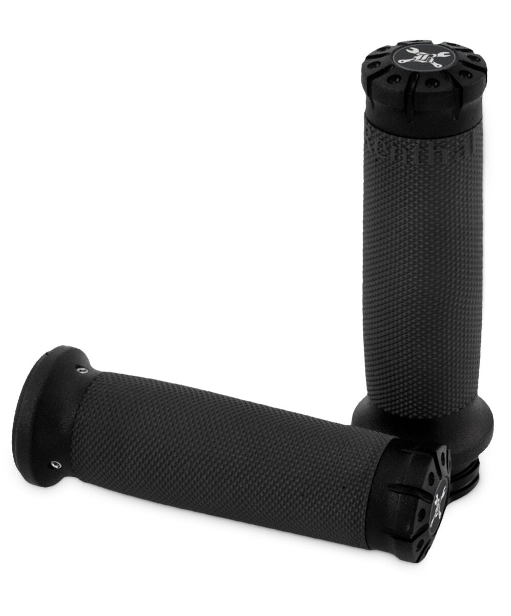 BURLY HAWK BILLET HANDLE GRIP SET- BLK MACH