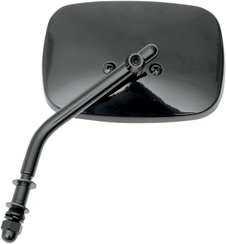 MIRROR RECTANGULAR BLACK W/ SHORT STEM