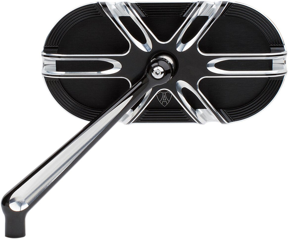 MIRROR CAGED DEEP CUT LEFT BLACK