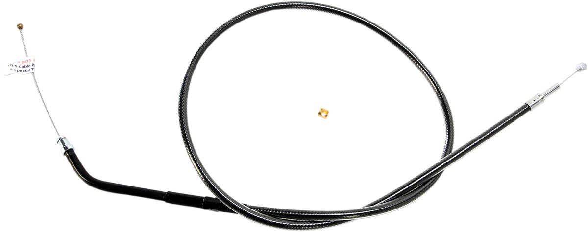 IDLE CABLE STOCK-LENGTH REPLACEMENT BLACK PEARL CHROME BLACK/CLEAR