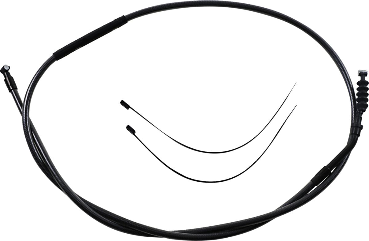 CLUTCH CABLE ALT-LENGTH REPLACEMENT BLACK PEARL CHROME BLACK/CLEAR