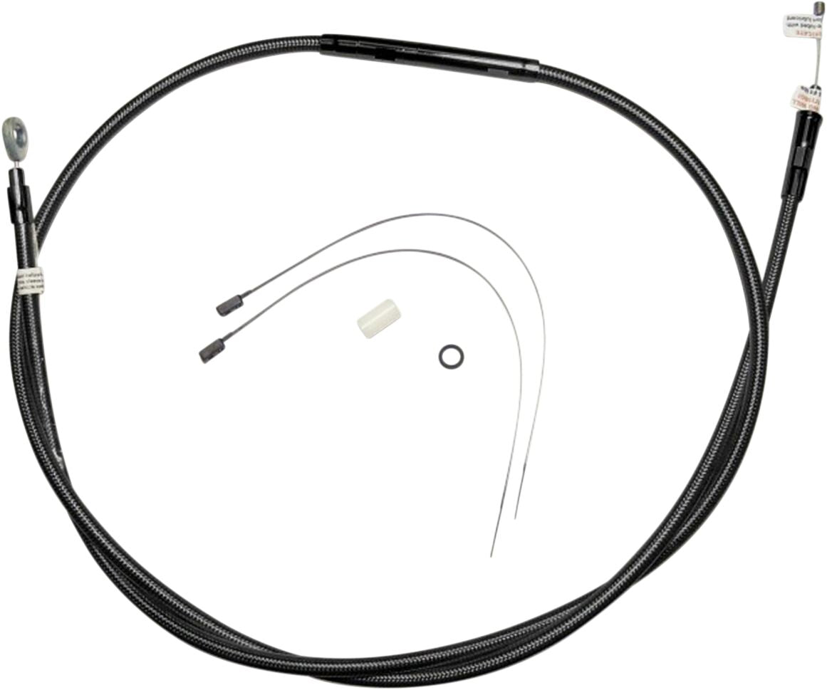 CLUTCH CABLE TWO-PIECE BLACK PEARL CHROME BLACK/CLEAR
