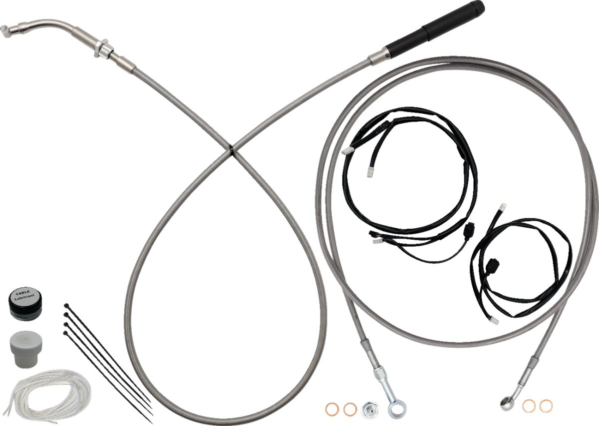 EZ Install Upper Clutch Cable - 16" Handlebars - Braided Stainless Steel
