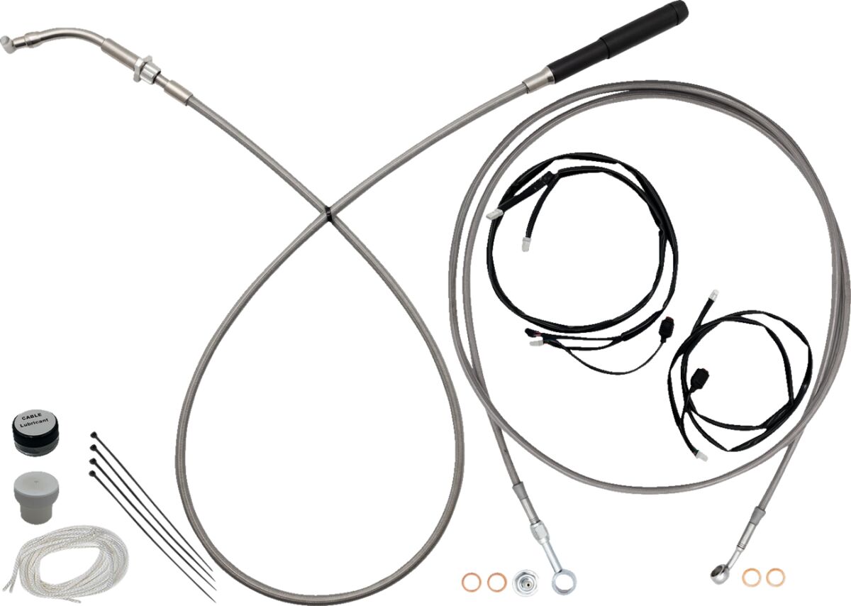 EZ Install Upper Clutch Cable - 16" Handlebars - Braided Stainless Steel