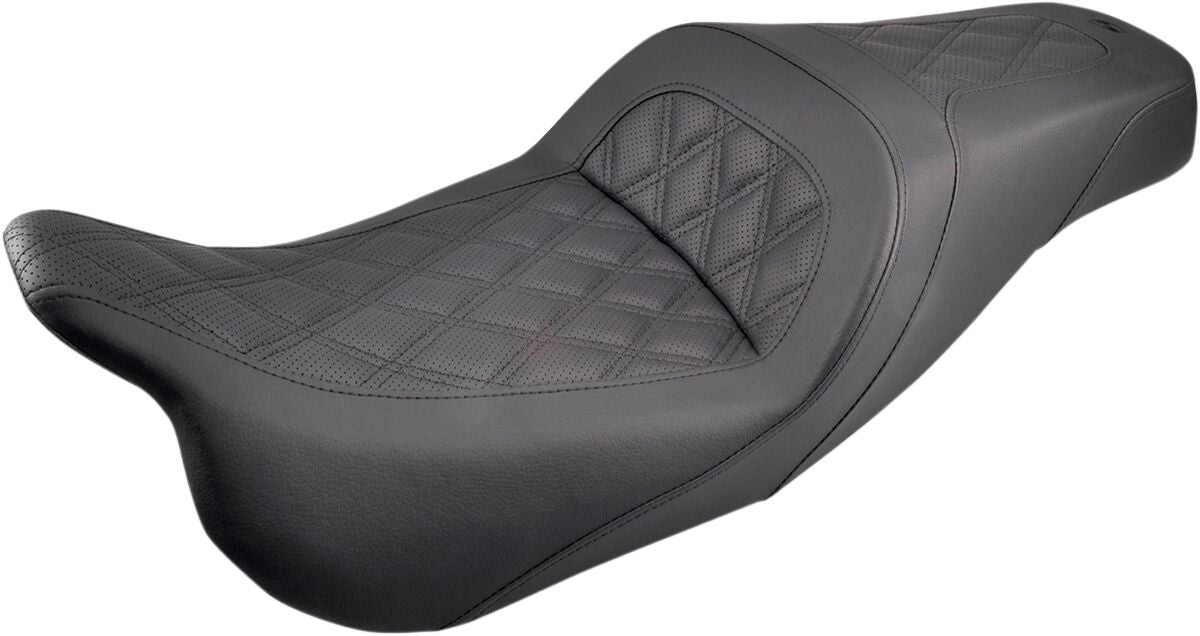 2-UP SEAT SLIM FRONT|REAR LEATHER|SADDLEHYDE™|SADDLEGEL™ BLACK