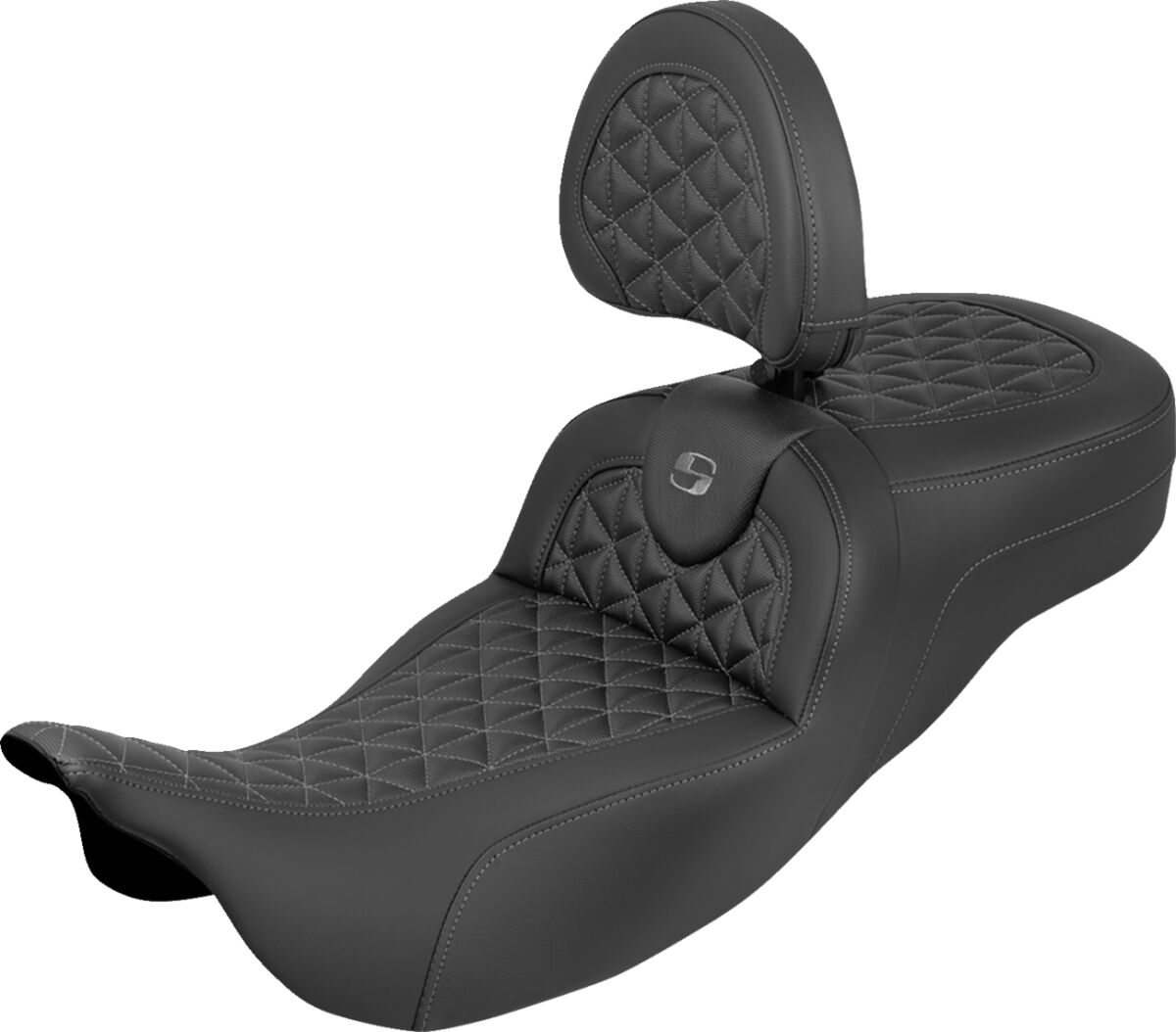 RoadSofa™ Tri Gripper Seat - Standard Reach - Gray Stitch - w/ Backrest