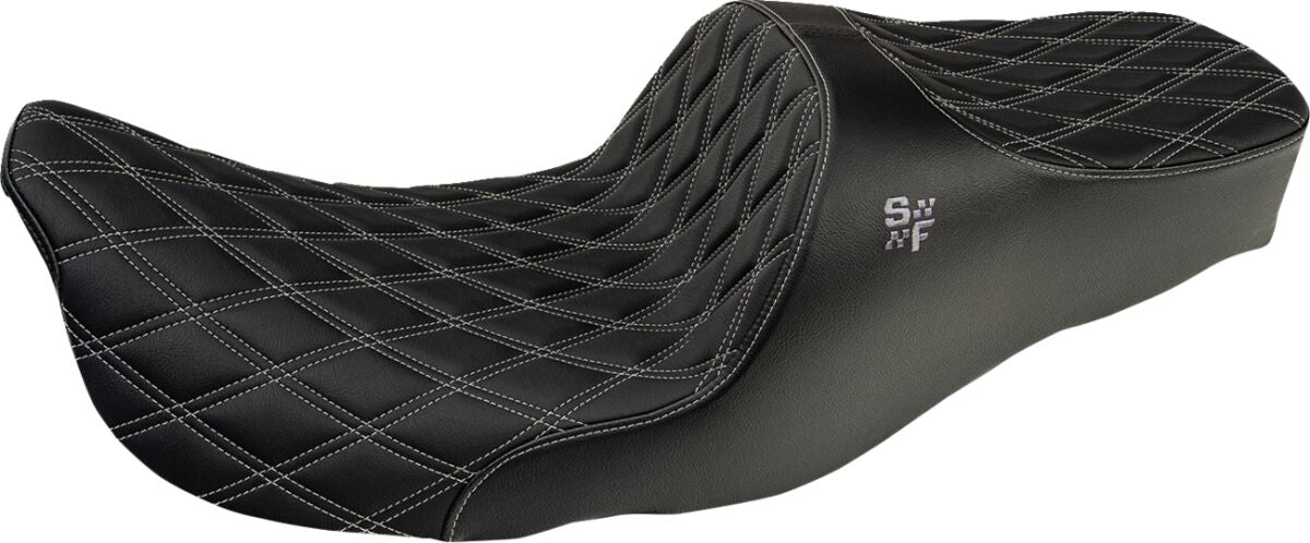 Chariot Seat - Silver Double Diamond Stitch - FLH/FLT