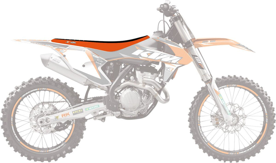 DOUBLE GRIP 3 SEAT COVER ORANGE/BLACK