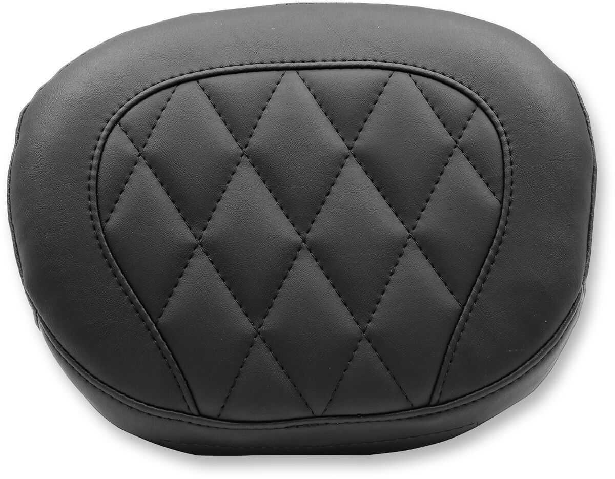 SISSY BAR PAD VINYL DISTRESSED BLACK DIAMOND STITCH LARGE