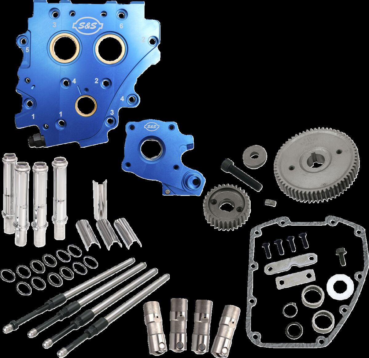 Cam Chest Kit w/o Cams Gear drive Wtr cooled Chr PR TC 07-16