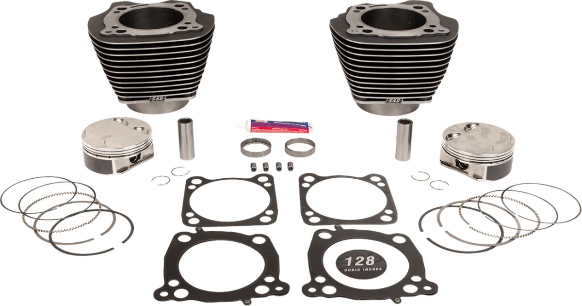 Cylinder Kit 4.25"Bore 4.5"Stroke BlkGraniteW/Highlights M8