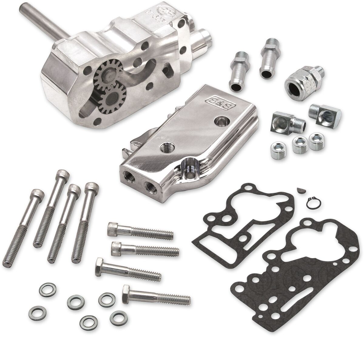 OIL PUMP UNIVERSAL BILLET POLISHED