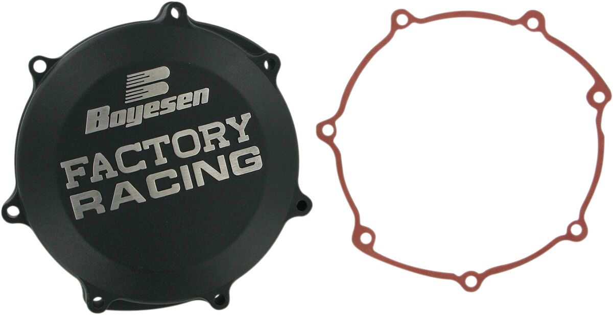 CLUTCH COVER FACTORY RACING  ALUMINUM REPLACEMENT BLACK
