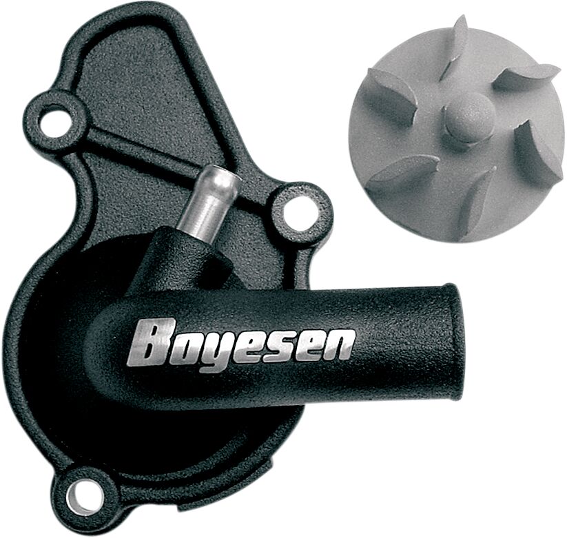 WATER PUMP COVER & IMPELLER KIT SUPERCOOLER ALUMINUM BLACK