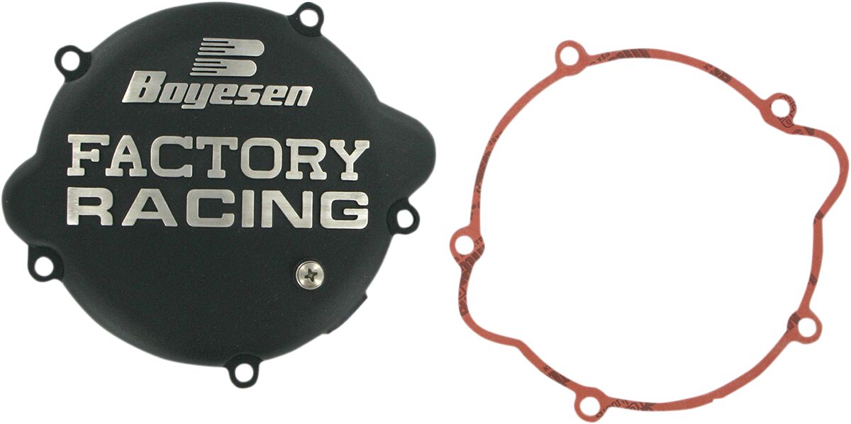 CLUTCH COVER FACTORY RACING  ALUMINUM REPLACEMENT BLACK