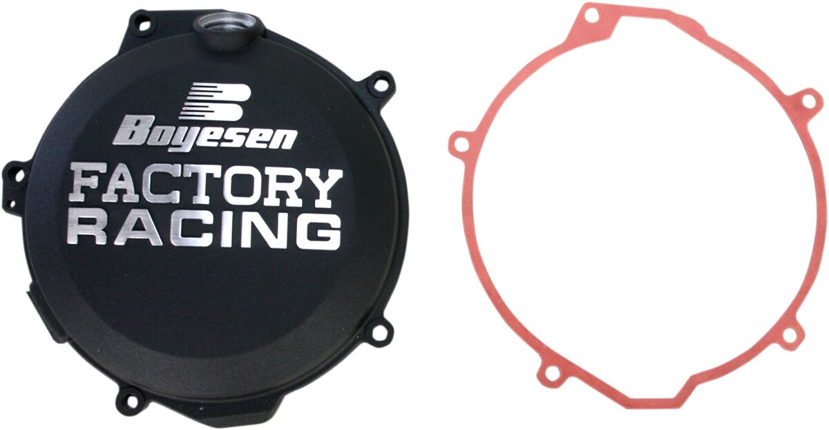 CLUTCH COVER FACTORY RACING  ALUMINUM REPLACEMENT POWDER-COATED BLACK