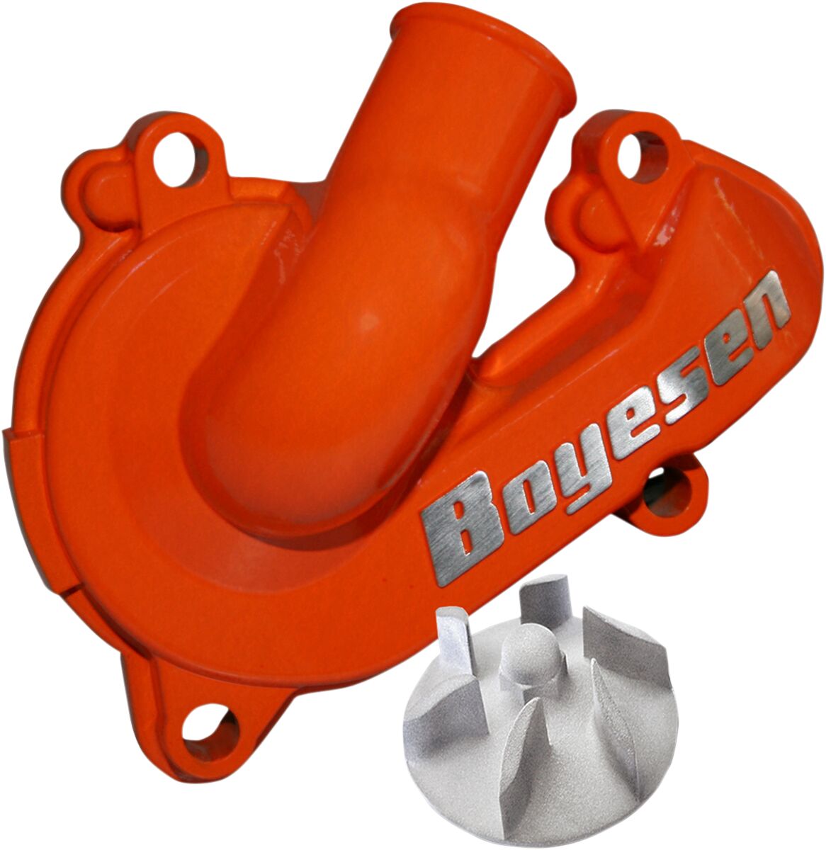 WATER PUMP COVER & IMPELLER KIT SUPERCOOLER ALUMINUM ORANGE