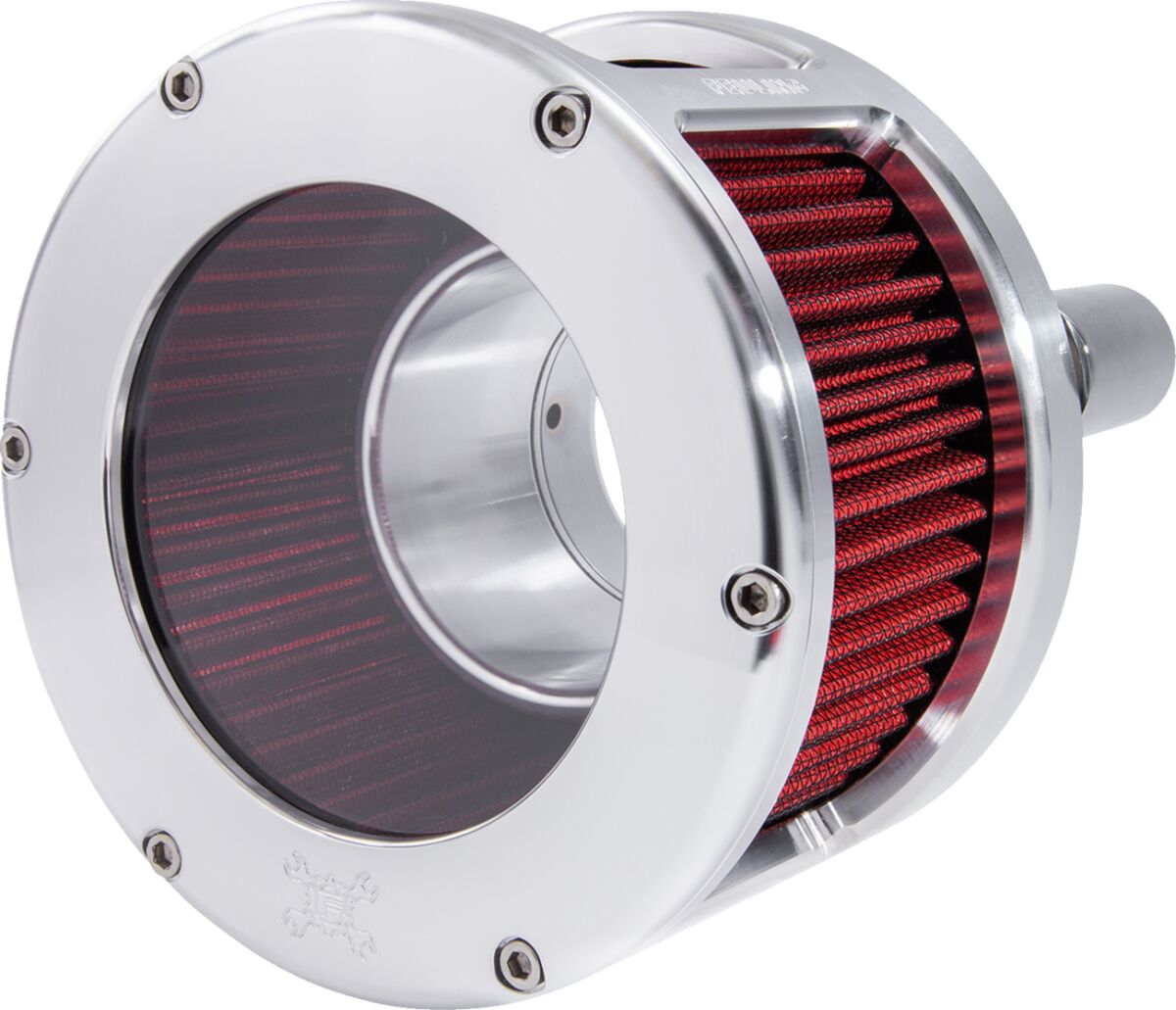 Air Cleaner - BA Race Series - Raw - Clear Cover - Red - M8