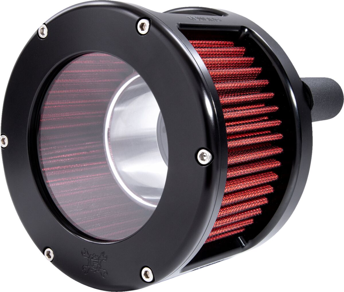 Air Cleaner - BA Race Series - Black - Clear Cover - Red - M8