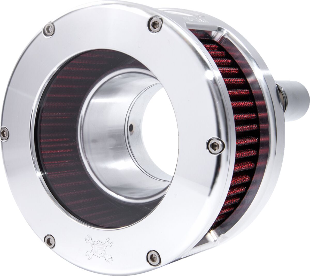 Air Cleaner - BA Series - Raw - Clear Cover - Red - M8