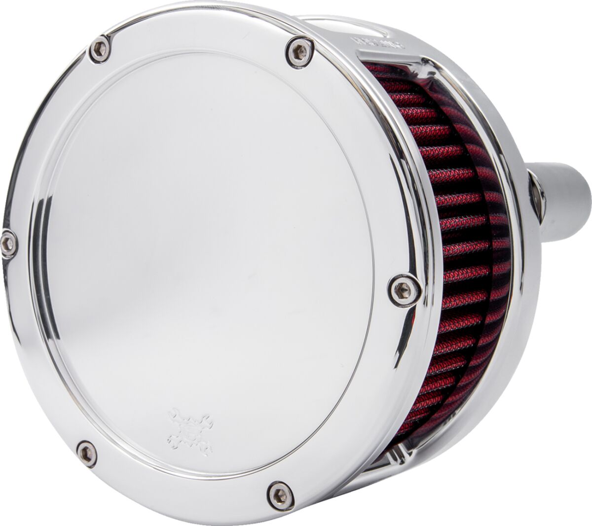 Air Cleaner - BA Series - Chrome - Solid Cover - Red - M8