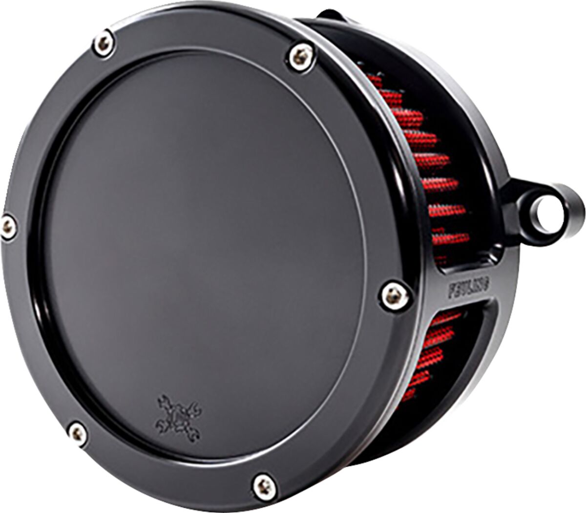 AIR CLEANER BA SOLID COVER BLACK/RED M8 VVT