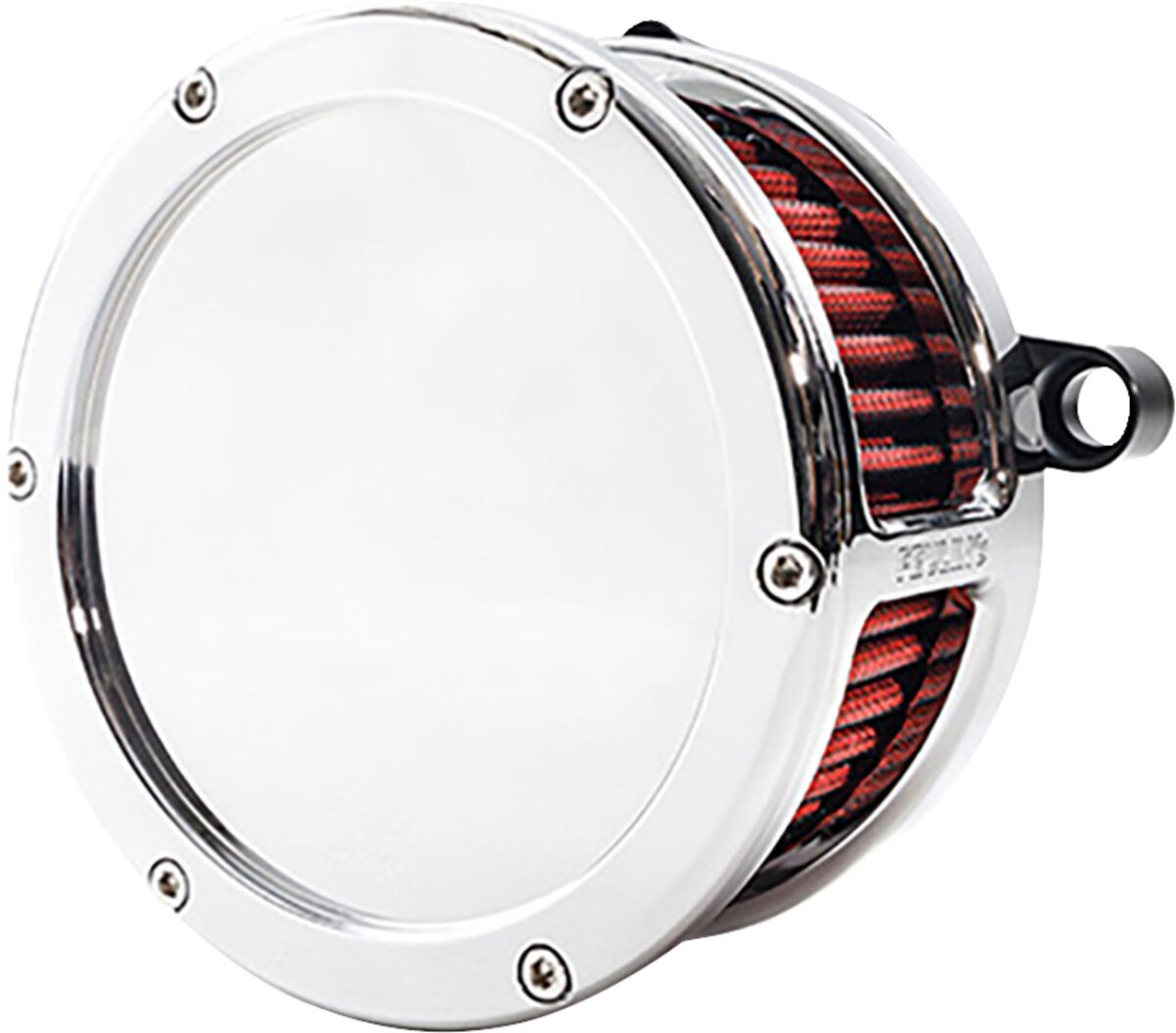 AIR CLEANER BA SOLID COVER CHROME/RED M8 VVT