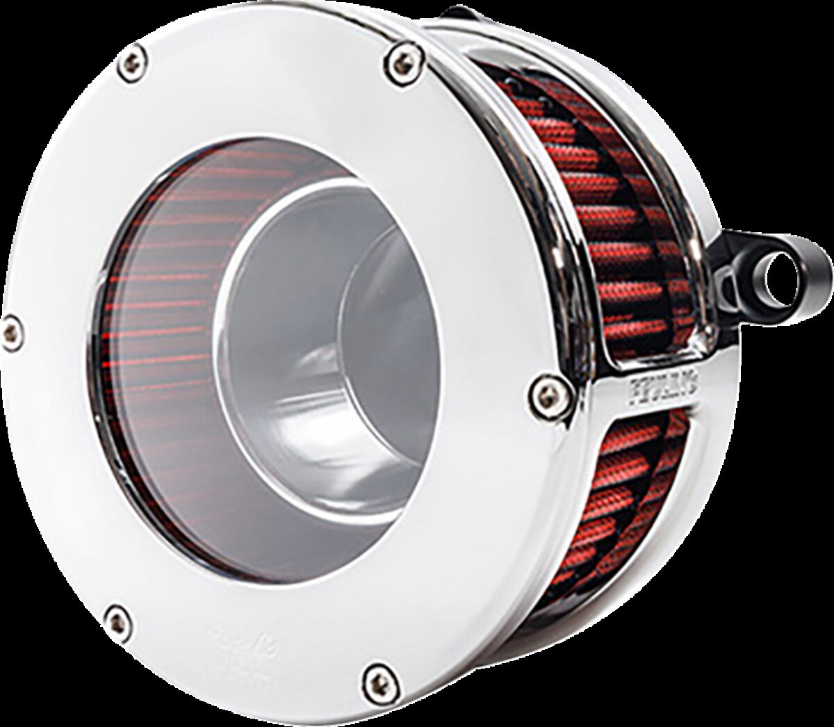 AIR CLEANER BA CLEAR COVER CHROME/RED M8 VVT