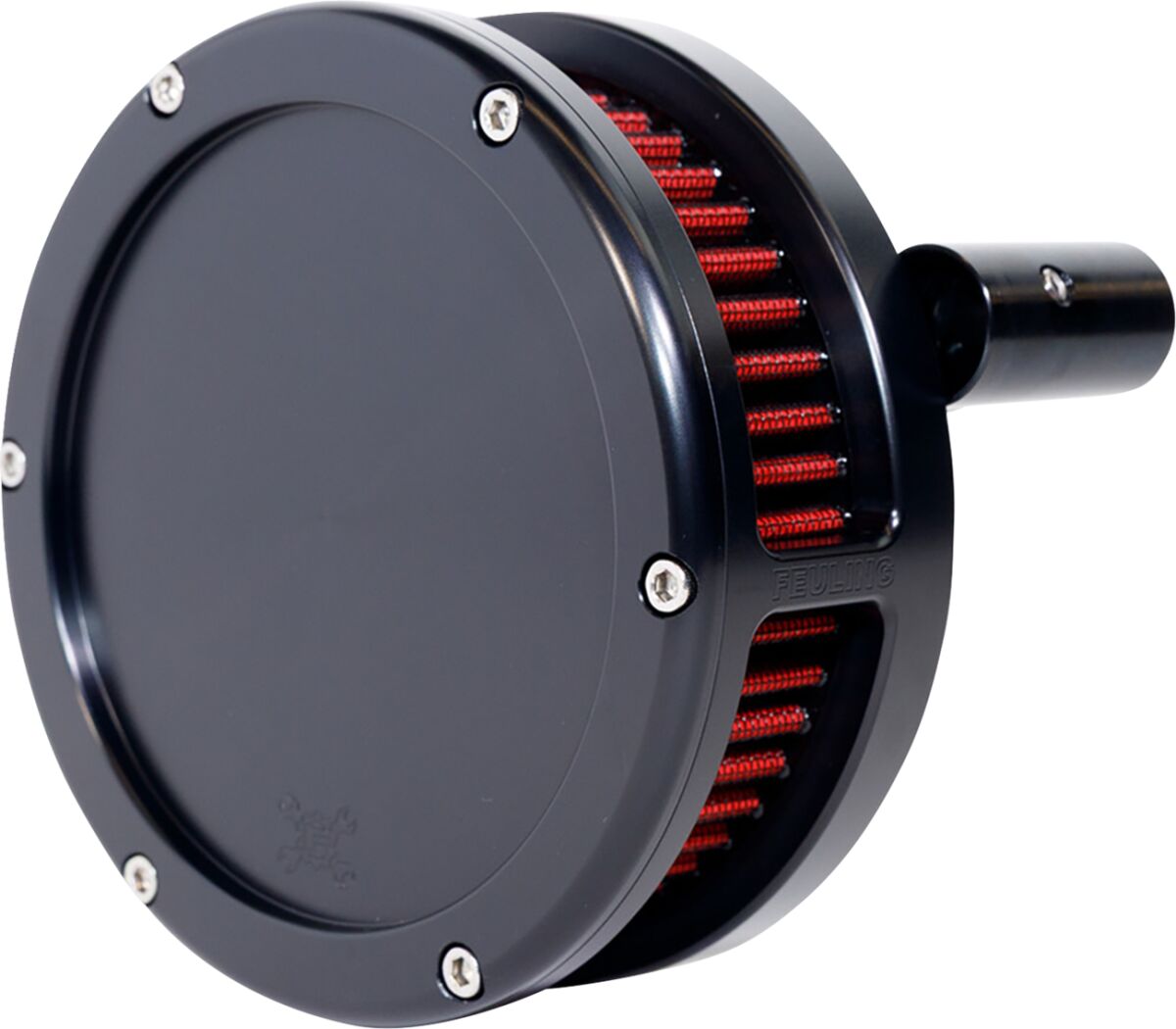 AIR CLEANER BA SLIM SOLID COVER BLACK/RED 08-16 TOURING