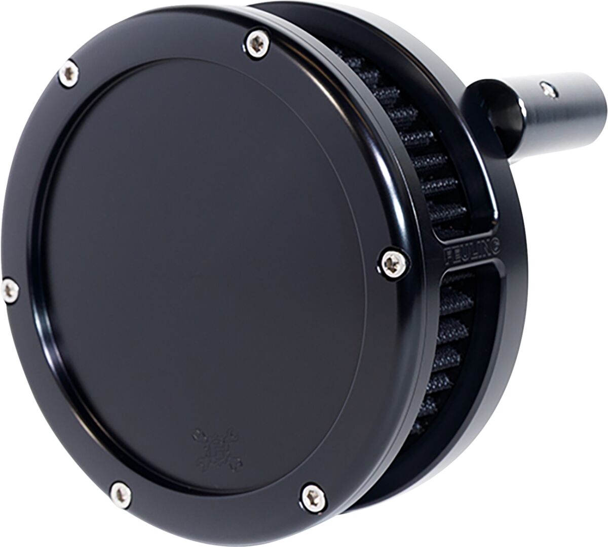 AIR CLEANER BA SLIM SOLID COVER BLACK/BLACK 99-17 TWIN CAM