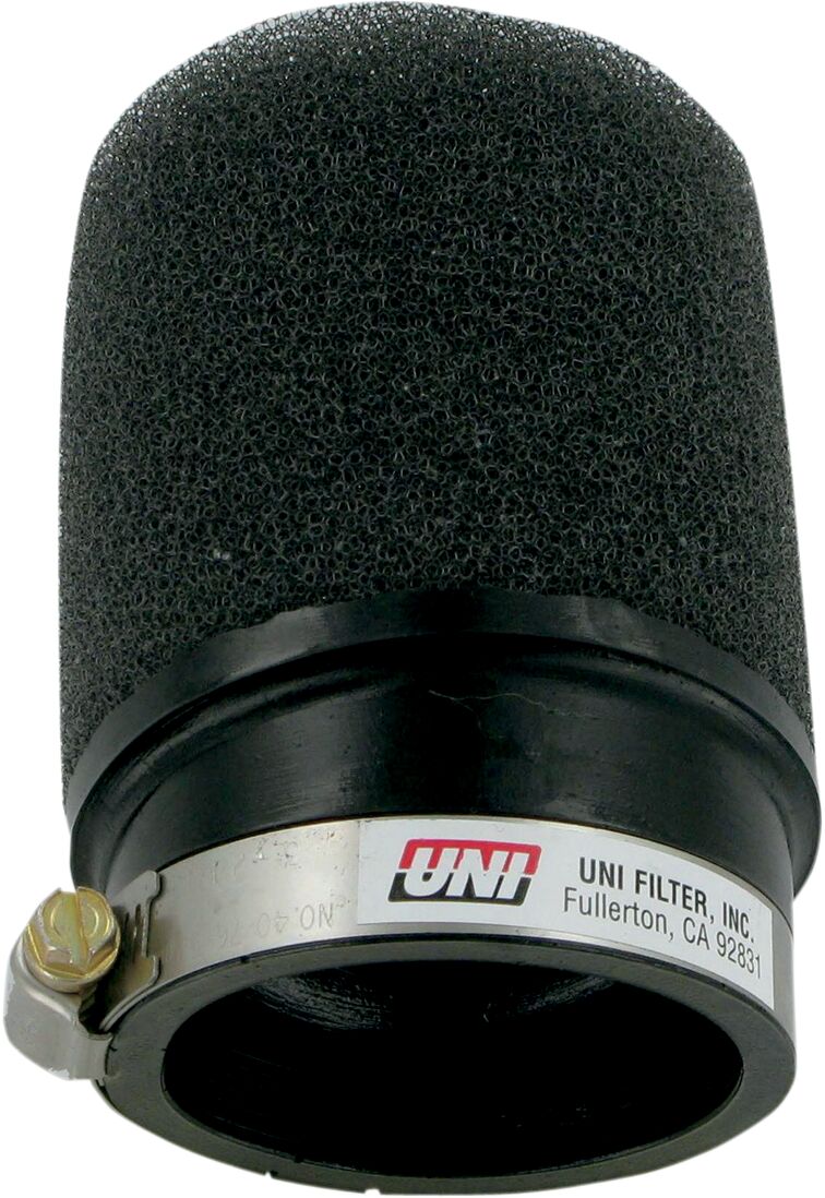 CLAMP-ON SNOWMOBILE POD FILTER 15° ANGLE BLACK
