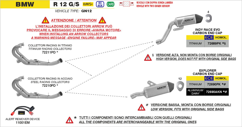 Stainless steel racing collectors