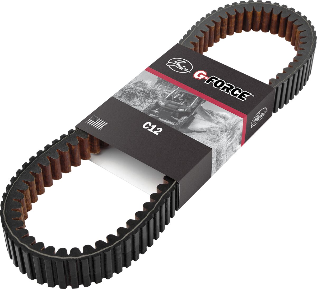 DRIVE BELT G-FORCE® C12 1.44" X 43.25" PERFORMANCE REPLACEMENT CARBON CORD BLACK