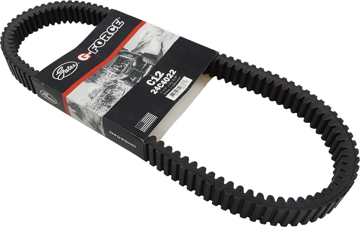 DRIVE BELT G-FORCE® C12 1.25" X 41.38" PERFORMANCE REPLACEMENT CARBON CORD BLACK