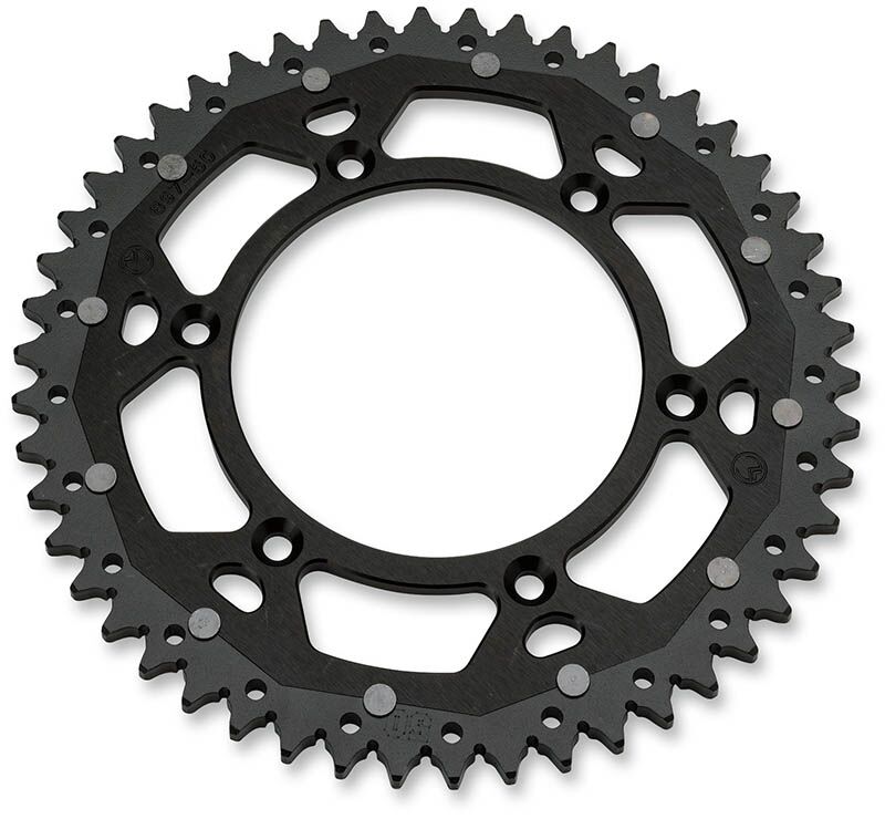 REAR SPROCKET / 48 TEETH / 428 PITCH / BLACK|NATURAL / ALUMINUM|STEEL