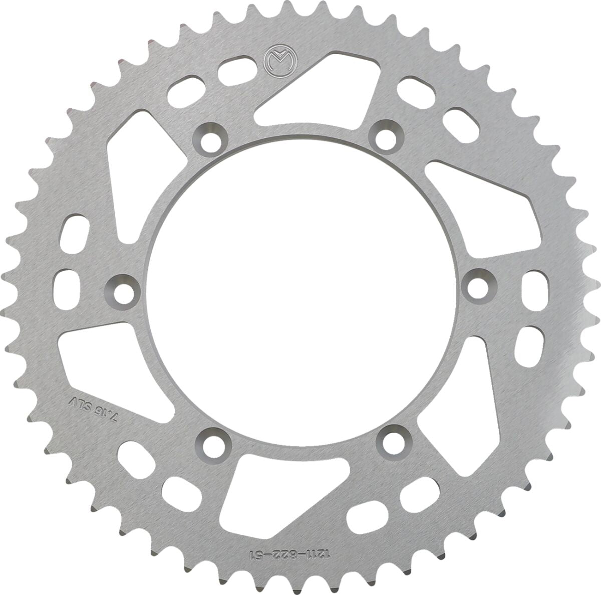 REAR SPROCKET 51 TEETH ALUMINIUM SILVER