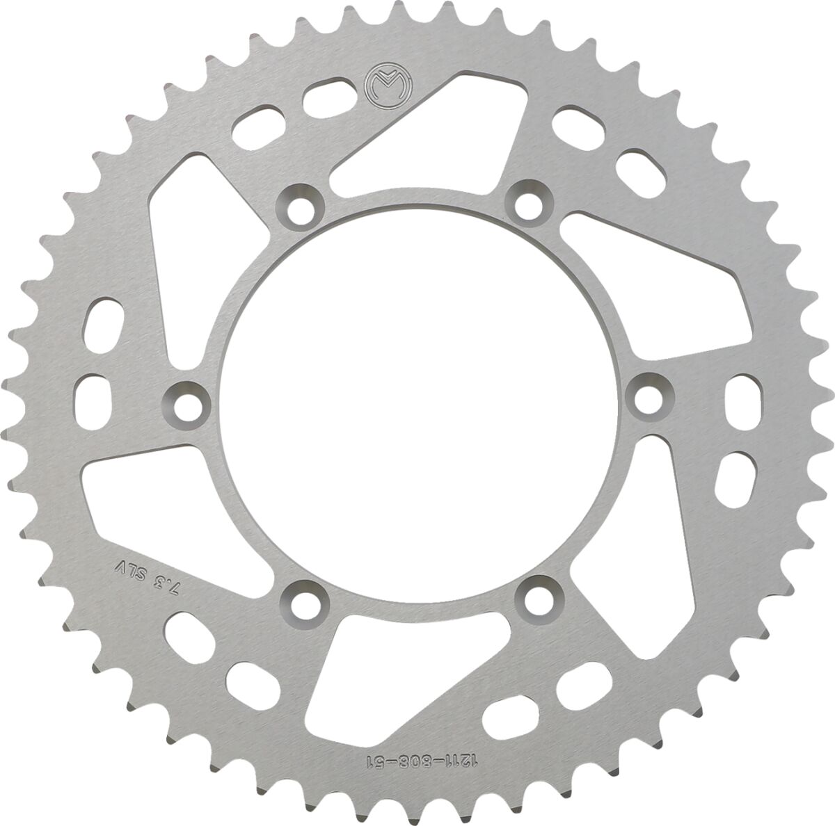 REAR SPROCKET 51 TEETH ALUMINIUM SILVER