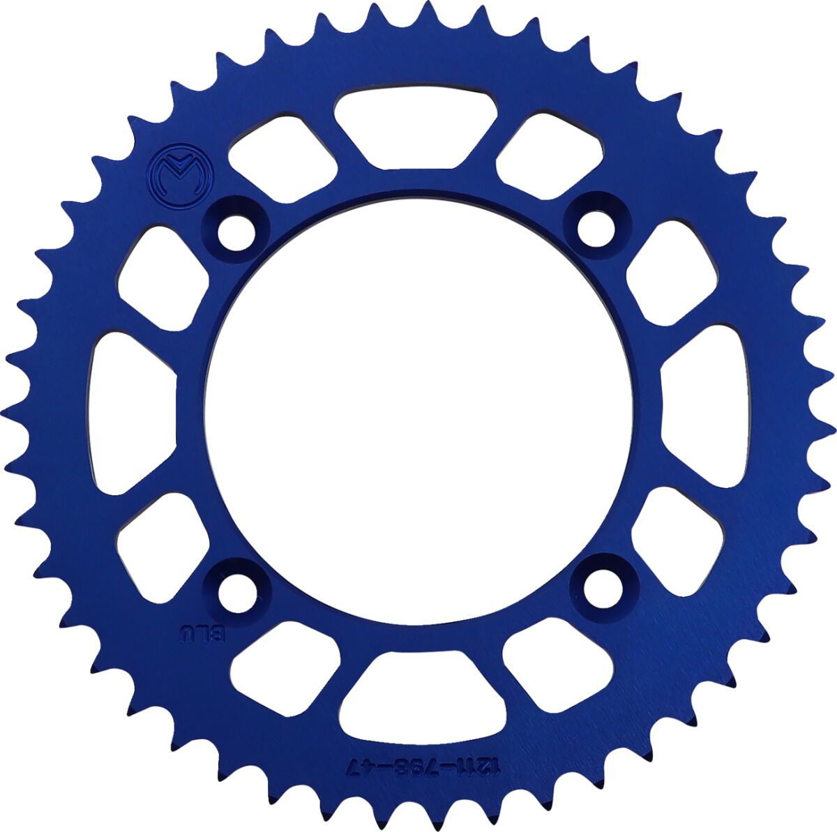 REAR SPROCKET 47 TEETH ALUMINIUM BLUE