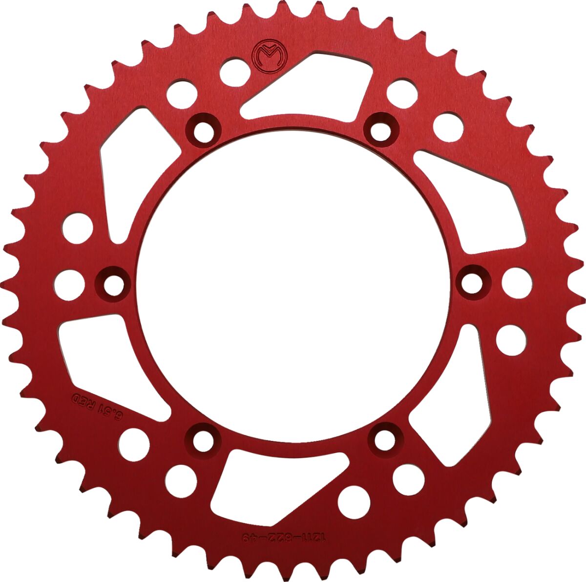 REAR SPROCKET 49 TEETH ALUMINIUM RED